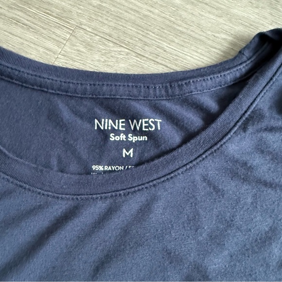 Nine West Dark Blue Soft Spun Top - Picture 2 of 2